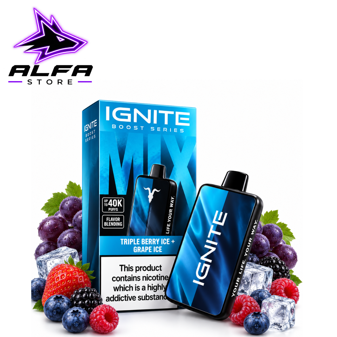 IGNITE V400 MIX SLIM (40.000 PUFFS) NOVO!
